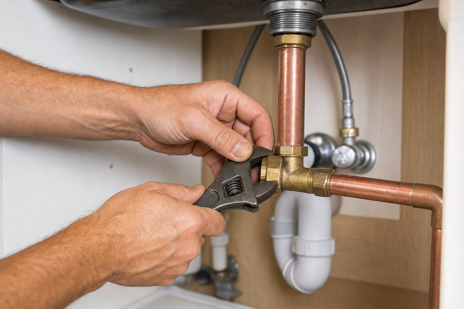 Emergency plumber repairing burst pipe in Sydney home
